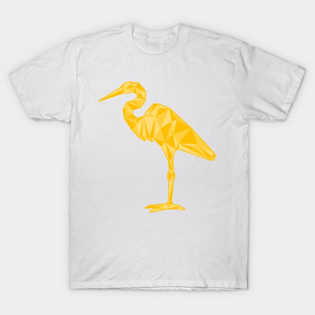 Low-poly Egret T-Shirt by Scanline